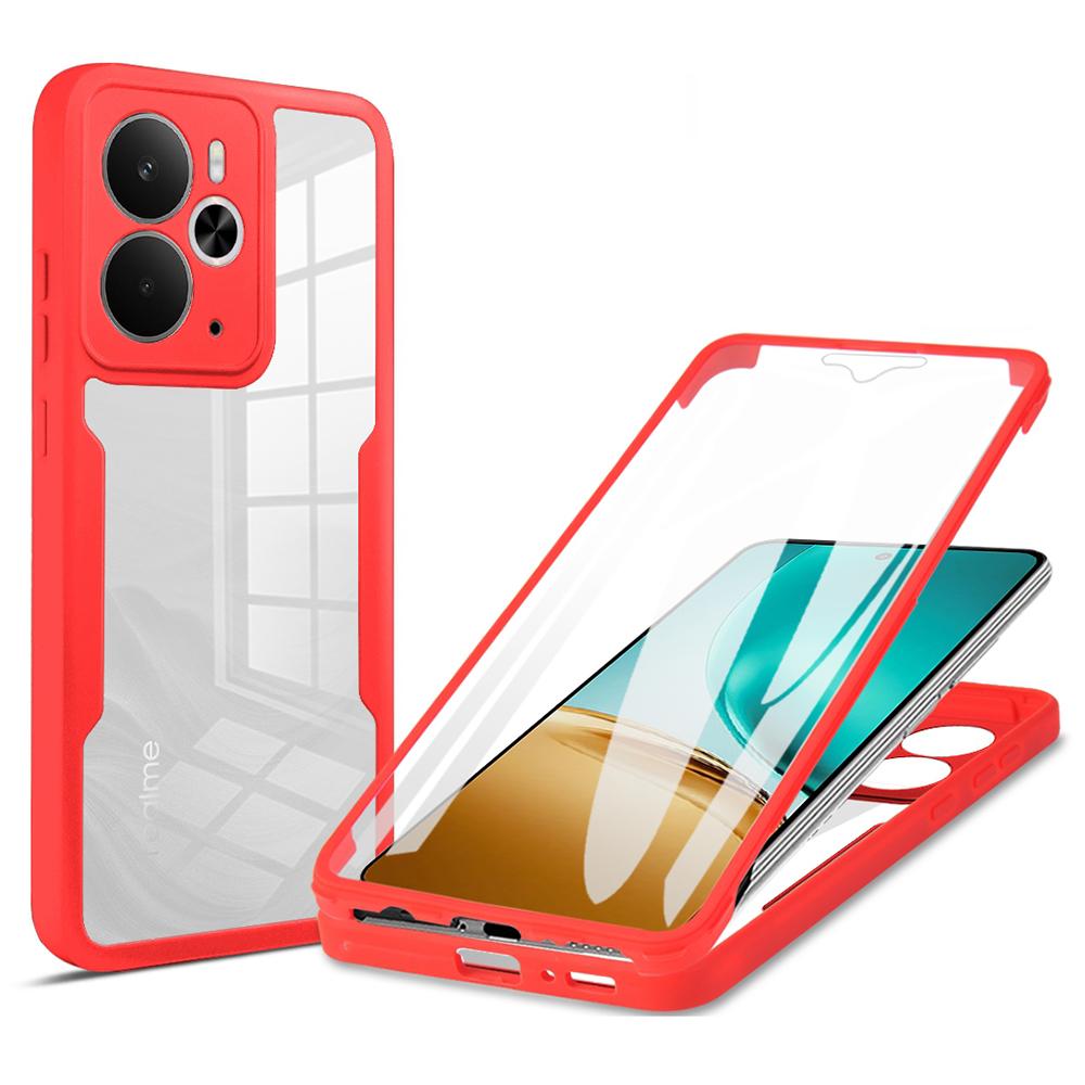For Realme 14 5G Case Acrylic+TPU Clear Phone Cover with PET Screen Film