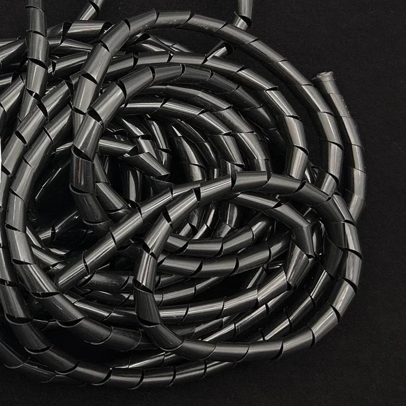

Winding Pipe Spiral Wrapping Wire Wrap Organzier Cable Sleeve PE Sheath Tube Protection Computer Line Bundle Mangement 4-30mm 30mm-1.5M чорний