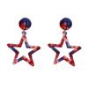 Ins Five-pointed Star Earrings Hip-hop Versatile Simple Design Earrings Niche High-end Earrings
