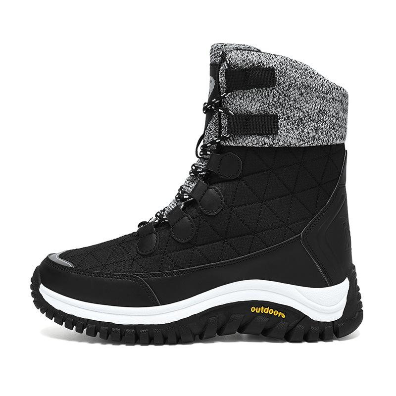 

Popular winter warm new outdoor heating shoes cotton shoes high-top snow boots warm shoes men s and women s mountaineering shoes 36 чёрный