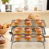 Stainless Steel 3 Layer Foldable Non Stick Wire Grid Baking Tray Cake Cooling Rack Oven Pizza Bread Holder BBQ Shelf Kitchen
