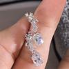 2025 New Trendy Irregular Zircon  SIlver Needle Stud Earrings For Women Anniversary Gift  Wholesale
