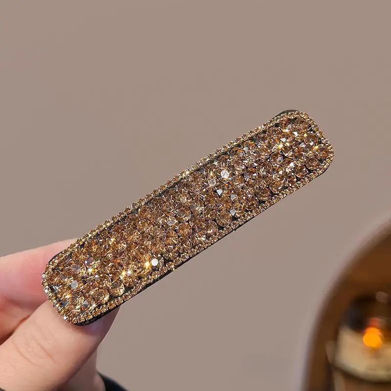 New Rhinestone Super Flash Simple BB Clip Full Rhinestone Bangs Clip Adult Side Clip Back Hair Clip