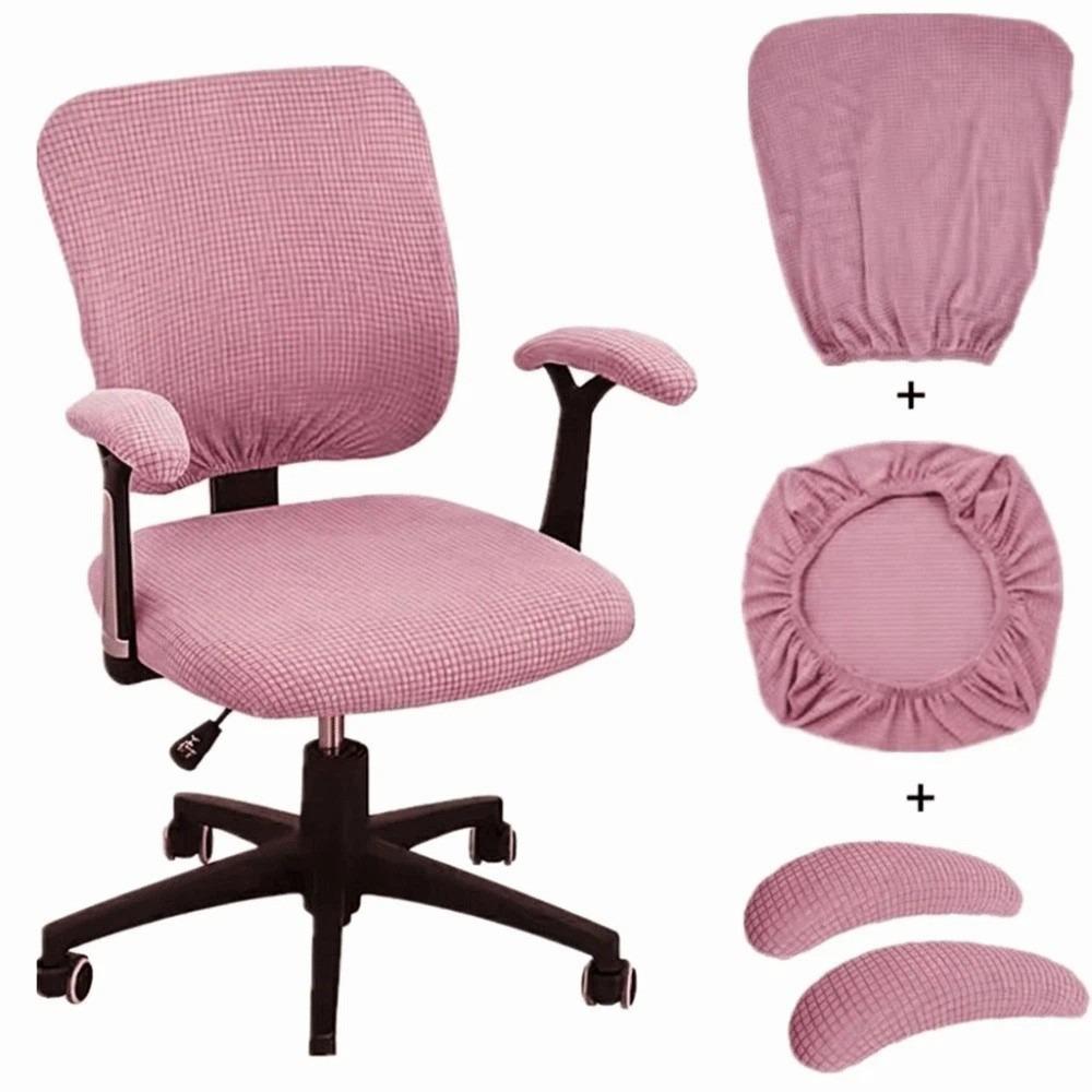 Solid Color Office Chair Covers Polyester Rotary Chair Protector  Gaming Chair