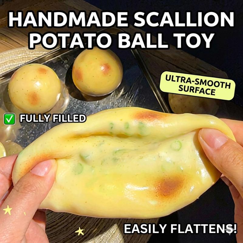 Handmade Potato Squishy Sensory Stress Ball Crispy Crunchy Sound Fidget Toy Relief Squeeze Splat Toys for Anxiety Autism Gift