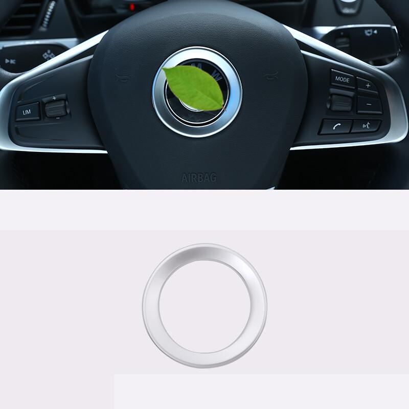 For BMW X1 2016- F48 ABS silver inner Steering wheel center cover trim 1pcs