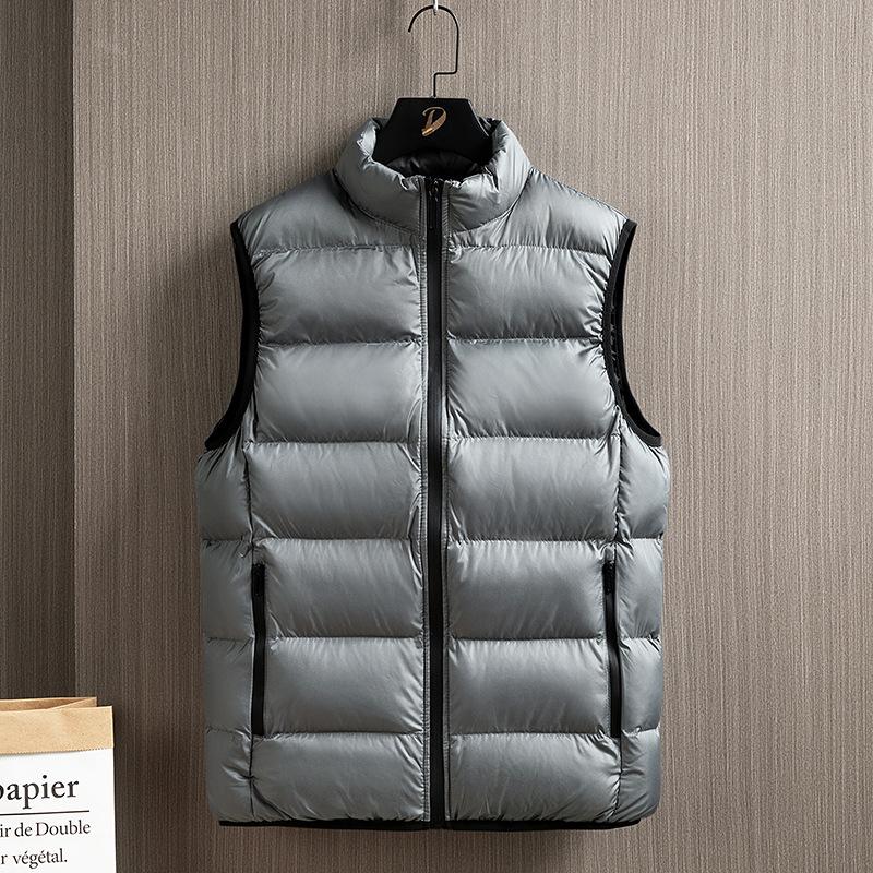 

Men s Winter Down Cotton Vest - Thick, Warm & Breathable, Casual Sports Design 5XL сірий колір