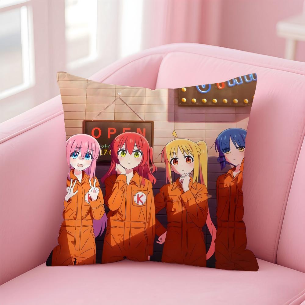 Anime BBocchi The Rock Cushion Cover Linen Minimalist Cover Soft Decor for Sofa Home Room