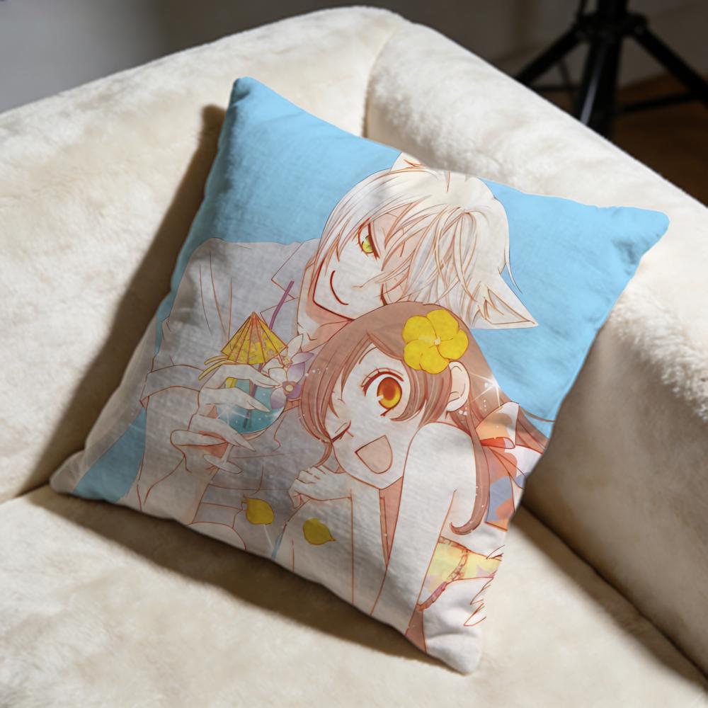 Trendy KKamisama Kissful Cushion Cover Soft Decorative Pillow Case Suitable for Bedroom Sofa Car Travel Use