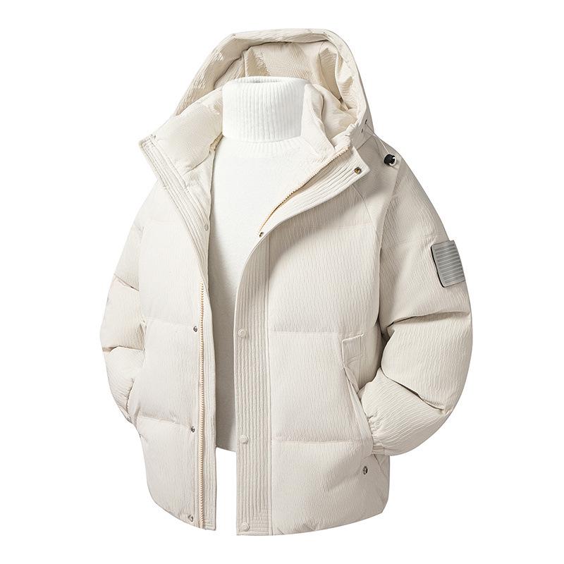 2025 Men's Premium Hooded Short Down Jacket - Warm & Loose Casual Winter Outerwear