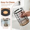 360° Rotating Utensil Holder Metal Kitchen Counter Storage Rack Spatula spoon Tableware Kitchenware Organizer Caddy
