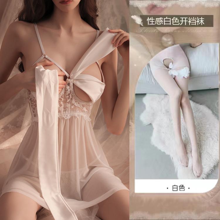 Sexy underwear lace sensual seductive pajamas loungewear sexy steel tray small breasts gather girls sexual fun clothes