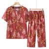 2026 New Style Lightweight Summer Cardigan and Short-Sleeve Set for Middle-Aged and Elderly Women