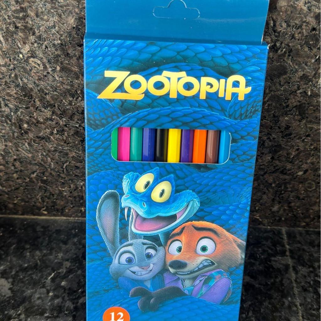 Zootopia 12-Color Cartoon Pencils: Judy & Nick Student Set