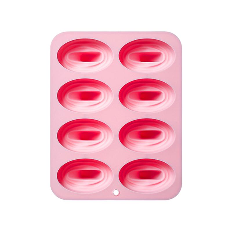 8-Hole Shark Fin Shape Cake Silicone Mold Three-Dimensional Ice Grid Chocolate Mould Baking Accessories розовый