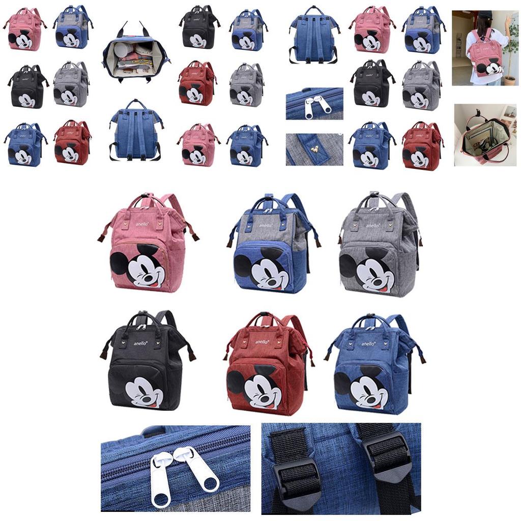Multifunktionale Mickey Mama-Tasche für stilvolle Mütter mit Oxford-Gewebe und Cartoon-Mustern 30l Fassungsvermögen