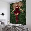 1PC Famous Singer AAriana Grande Tapestry Art Printing Japanese Wall Tapestry Anime Wall Hanging Home Decor