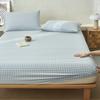 Premium Cotton Plain Fitted Sheet Deep Pocket Elastic Edges Non Slip Sheet Home Mattress Protector Soft Sheets Couvre Lit