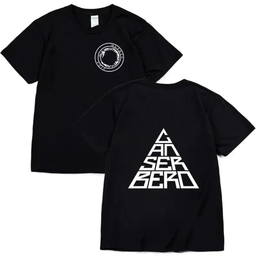 

Футболка Canserbero, модная футболка унисекс с коротким рукавом, повседневная мужская и женская, пуловер, уличная одежда, летние топы с круглым вырезом, одежда XXXXXL чёрный