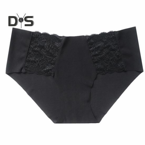 Women's Lace Underwear Seamless Low Waist Briefs Soft Stretchy No Show Bikini Panties Female Invisible Slip Underpants