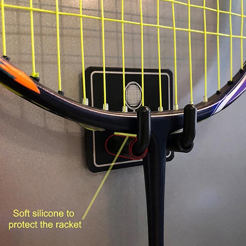 Tennisracket Houder Verticale Display Houder Roestvrij Staal Wandhaak Wandmontage Racketrek Eenvoudig te Installeren