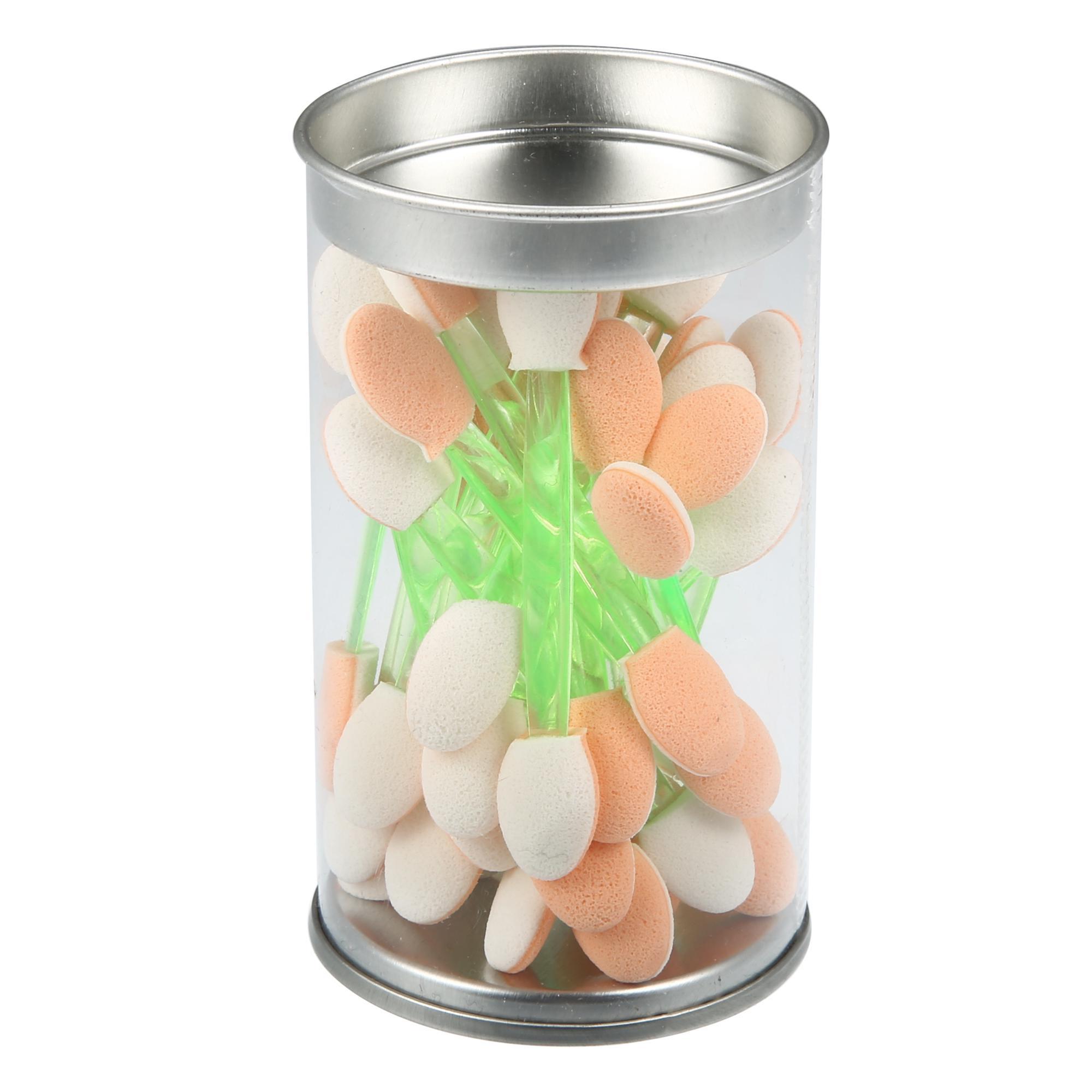 

25 шт., аппликаторы для теней с контейнером для хранения, одноразовая губка для теней, кисть, двусторонние аппликаторы для макияжа глаз LM