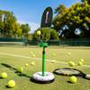 Rebounder da Allenamento Tennis Altezza Regolabile Bersaglio Ovale Nero