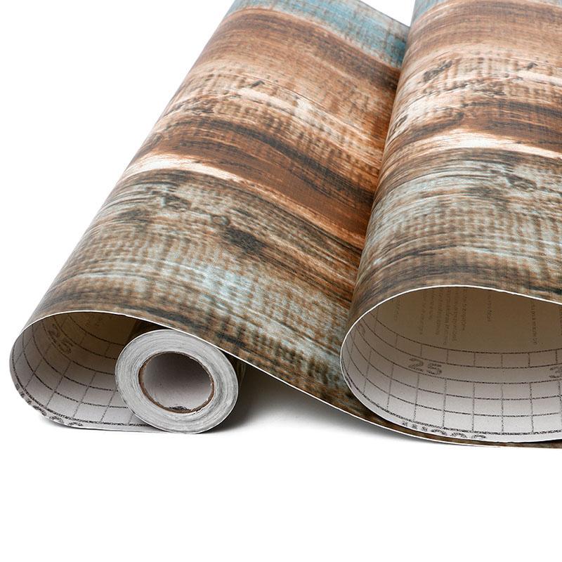 Waterproof PVC Self Adhesive Vinyl Wood Mura Wallpaper Roll For Living Room Kitchen Kids Room Bedroom Walls