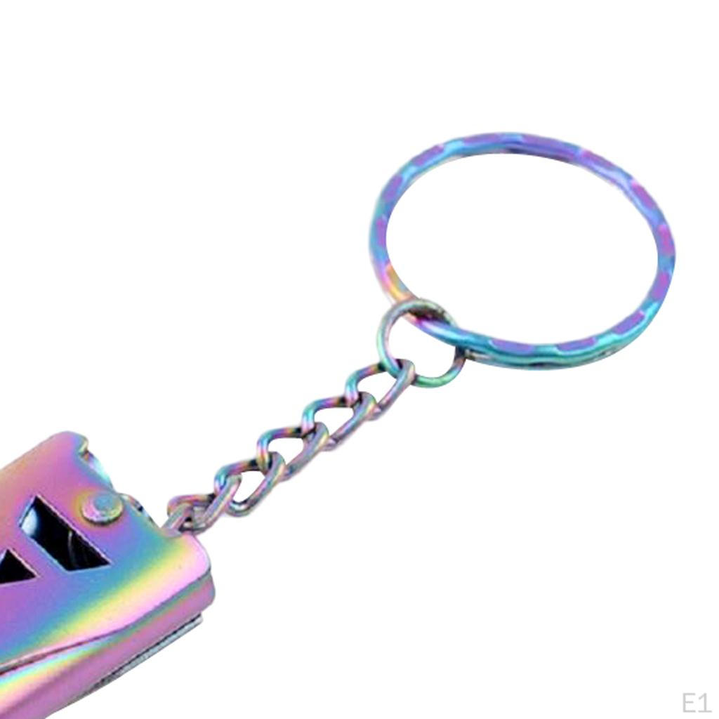 Stainless Steel Safety Whistle Keychain Emergency Camping Survival