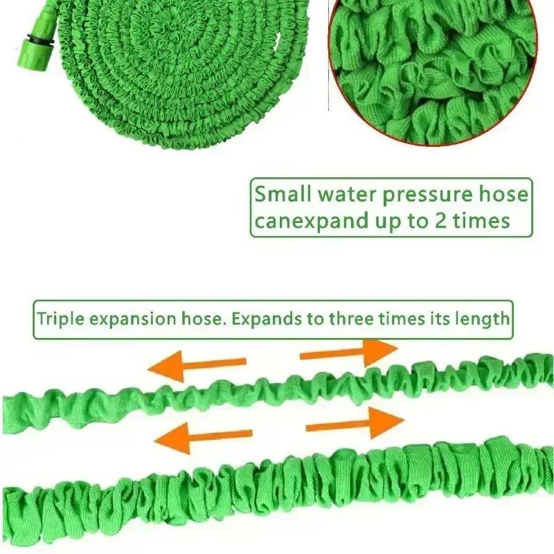 1pc 100FT Expandable Magic Hose with 7 Patterns Water Gun Garden Hose Flexible Water Hose Telescopic Water Hose