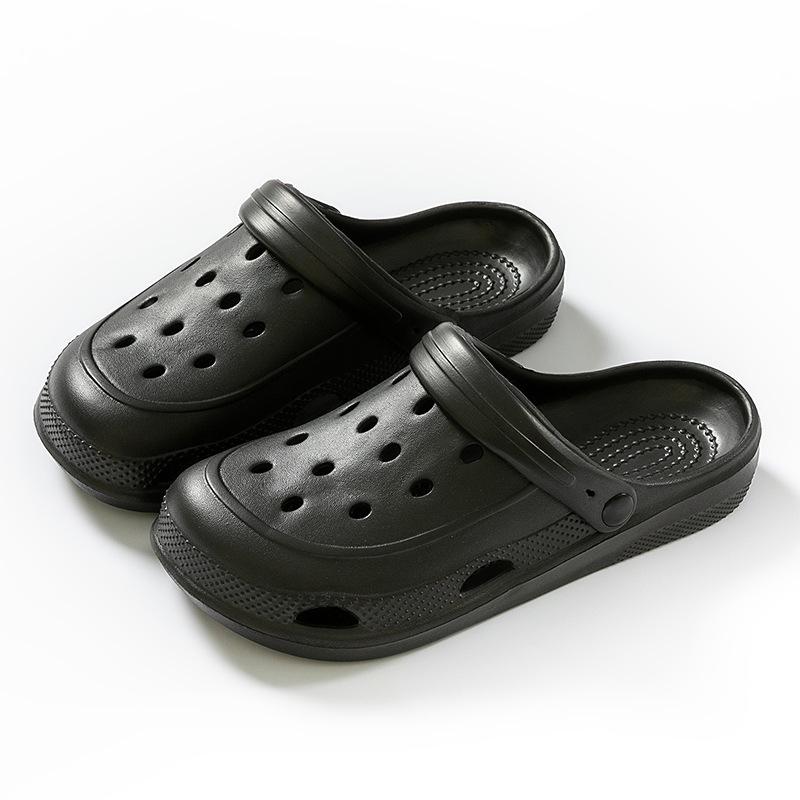 

Женские домашние тапочки Садовые клоги Обувь Мужские сандалии Вьетнамки Летние уличные Мужские пляжные тапочки Водонепроницаемые Нескользящие сандалии 36-37 чёрный