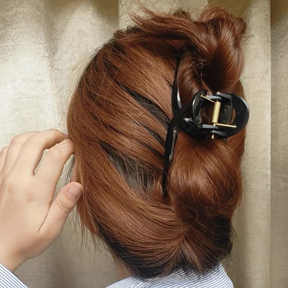Cross Silicone Shark Clip Korean Style Solid Color Shark Clip Elastic Plastic Hair Claw Women
