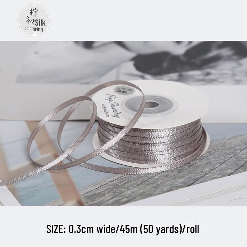 3mm Premium Double-Sided Satin Polyester Ribbon for Wedding Bows and Gift Packaging