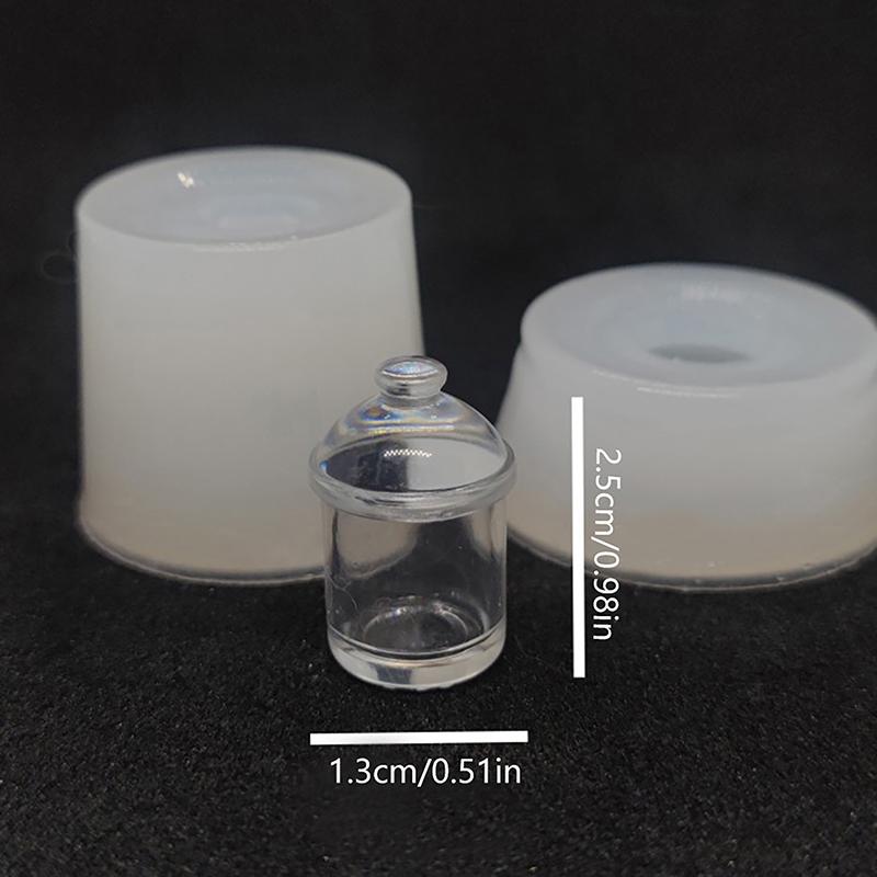 Puppenhaus Lebensmittel Glas Silikon Form Puppen Haus Mini Candy Cookie Gläser Modell Spielzeug Puppenhaus Küche Zubehör