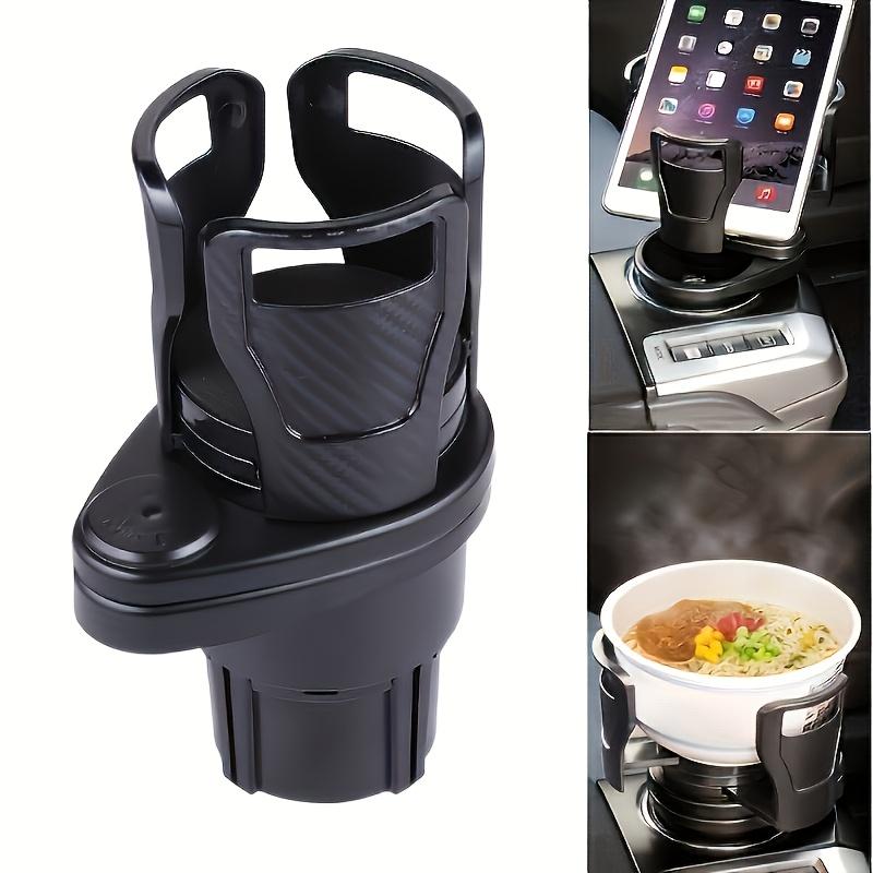 

A 2-In-1 Car Cup Holder Expander with an Adjustable Base Suitable for Ramblers Hydroflask And Other Large Bottles Cups Black