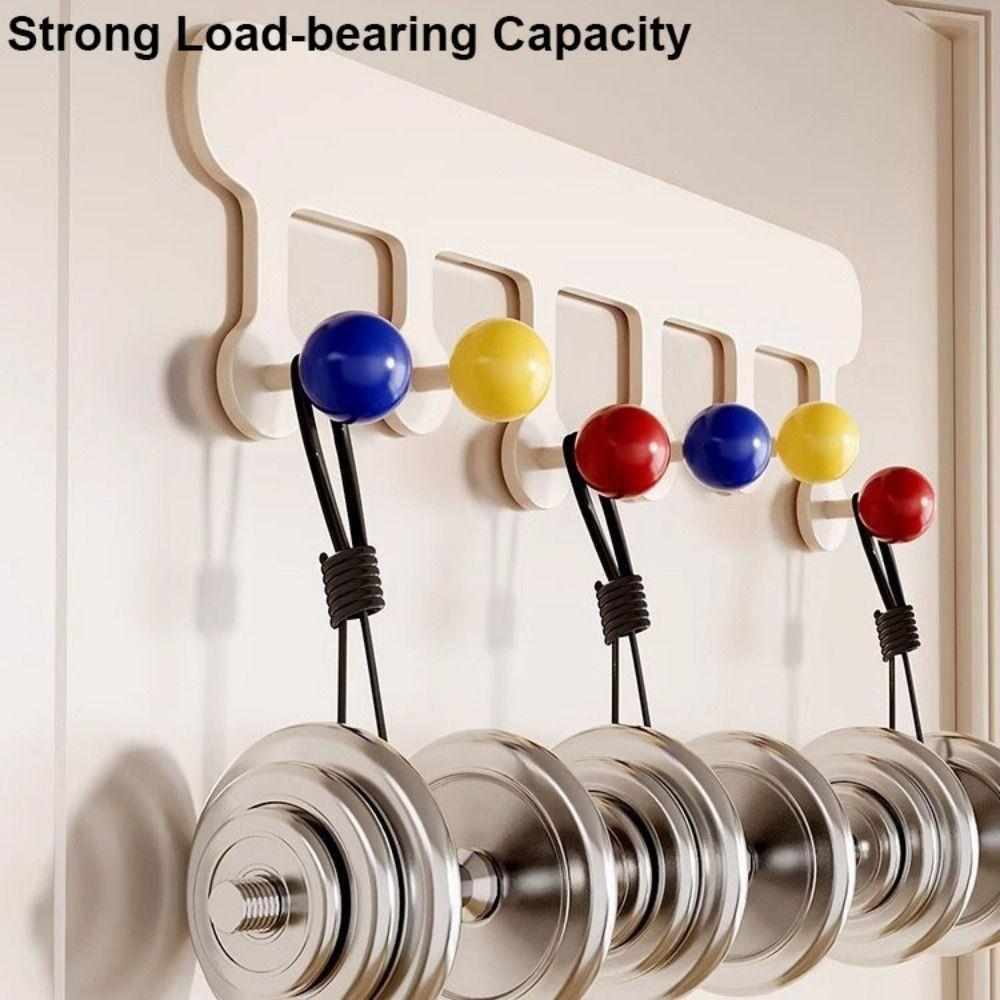 Non Punching Dopamine Magnetic Hook With 6 Hooks Clothes Hanger Sundries Storage Hook Kitchen