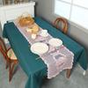 Christmas Table Runner American Country Lace Tablecloth Dining Coffee Decor