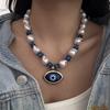 Best-selling Handmade Glazed Turkish Eyes Lucky Acrylic Pearl Beaded Necklace