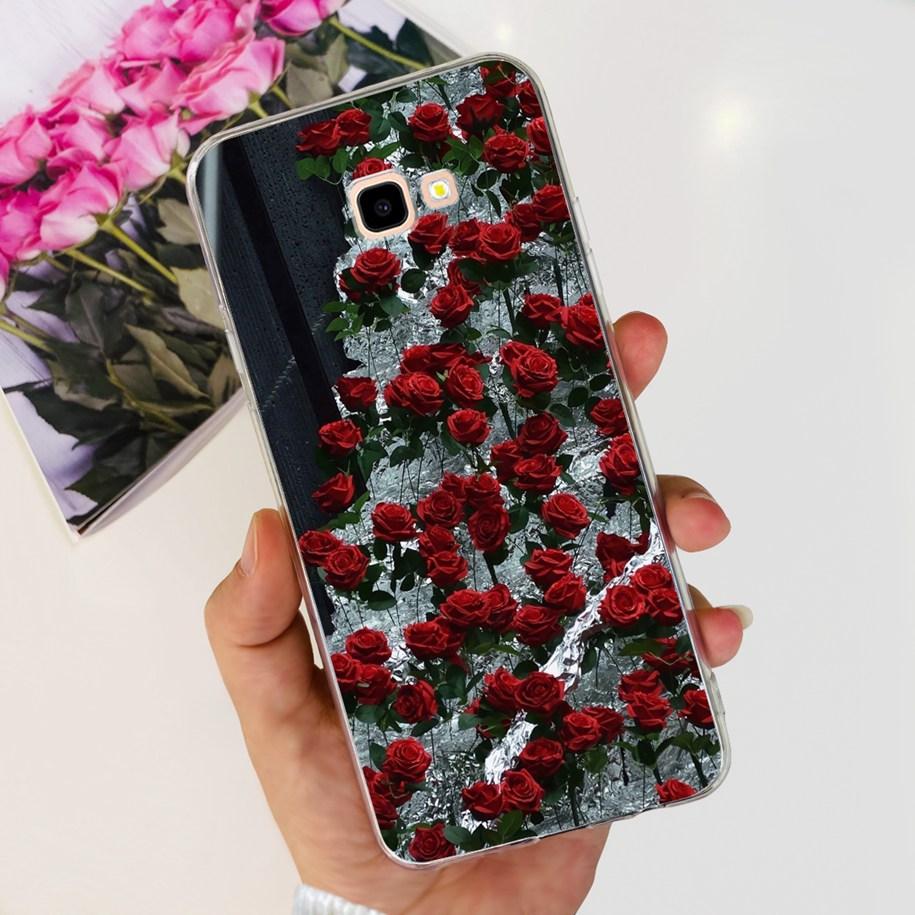 For Samsung Galaxy J4 Plus 2018 Phone Case Fashion Flower Soft Silicone Cover For Samsung J4 J 4 Plus 2018 J4+ J415F J4Plus Capa