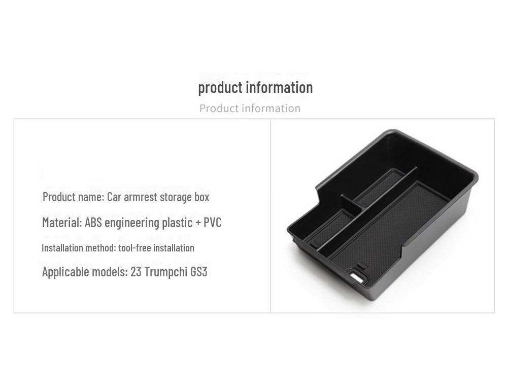23-24 Trumpchi GS3 Armrest Box and Central Control Storage Organizer for Car Modification