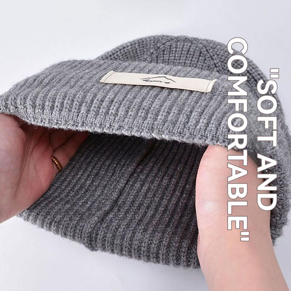 Getinfit 1Pc Winter Pullover Cap Keep Warm Prevent Cold Ear Protection Neck Guard Face Mask Two-In-One Knitted Woolen Cap Unisex