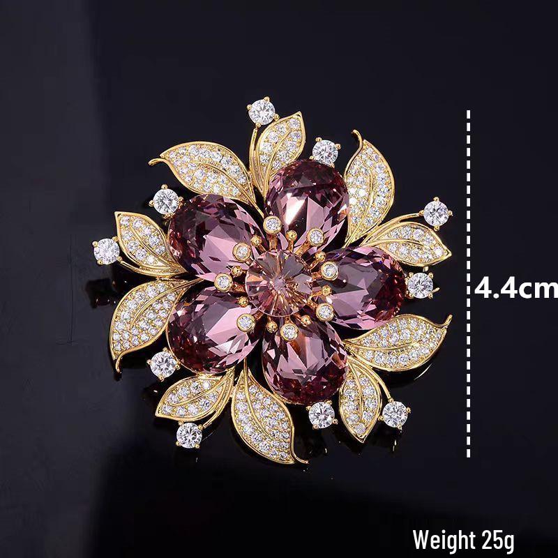 Exquisite Butterfly Rhinestone Brooch - Versatile 3D Floral Alloy Accessory for Women