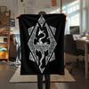 1PC Skyrim Print Flannel Blanket, High quality Comfortable for All Seasons, Home Decor, Warmth and Comfort, Perfect for Christmas Gifts166
