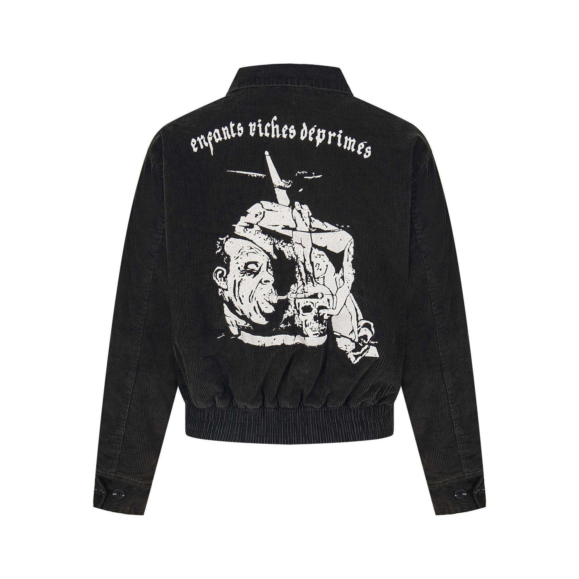 Melancholy rich second-generation corduroy short embroidered washed cotton clothes men s and women s jackets trend S