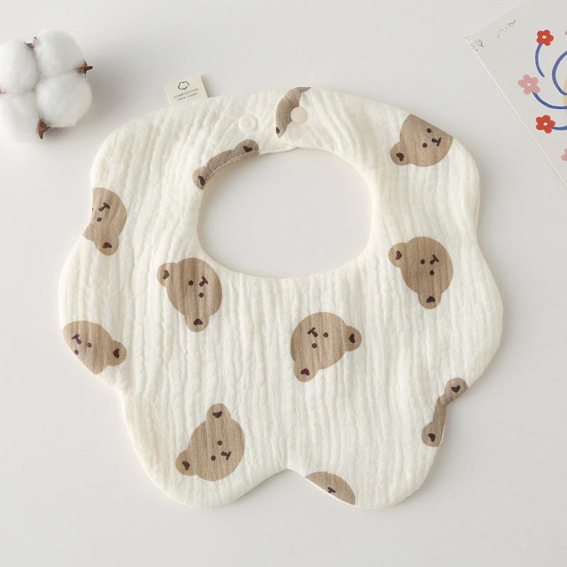 Newborn Bibs Burp Cloths For Baby Girls Boys Infants Cotton Saliva Towel Toddler Feeding Drool Bib Thickened Burp Cloths New One Size