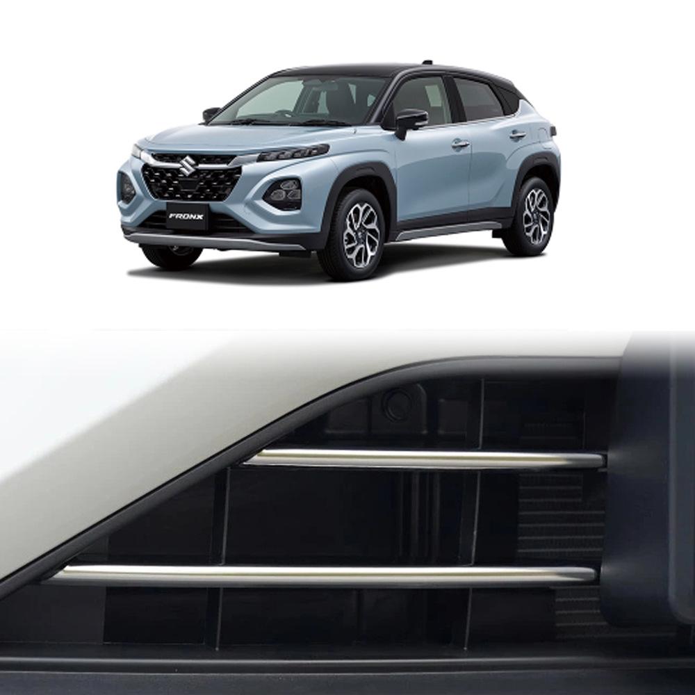 Stainless Steel Decorative Strip for Suzuki 25 Fronx Front Bumper Grille