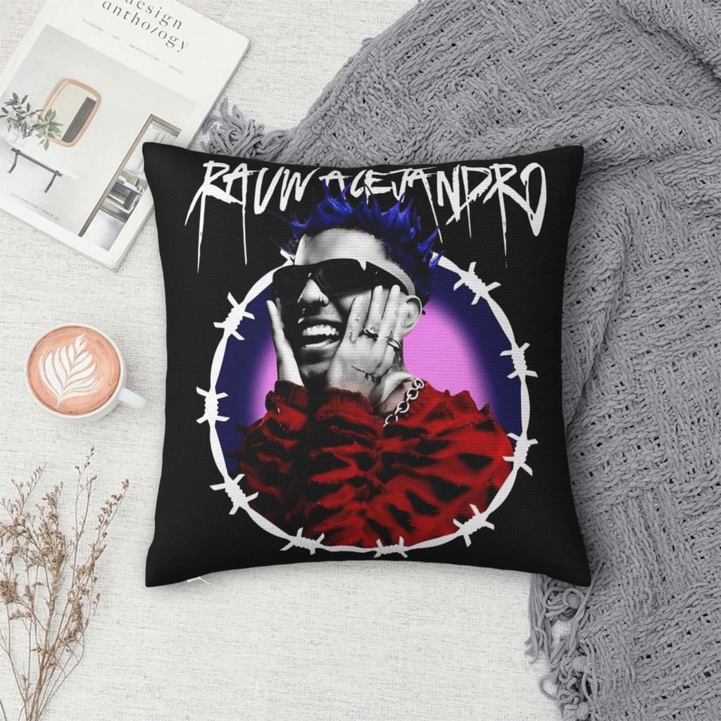 Pop Art Rauw Alejandro Pillow Case Cushion Cover Vintage Polyester Decor Pillowcase for Seat 45*45cm