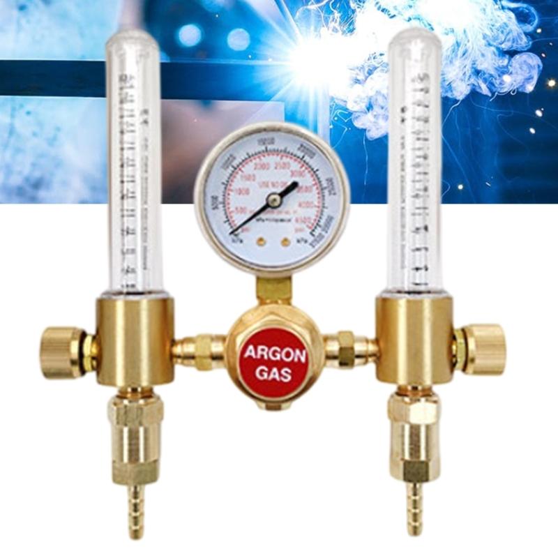Heavy Duty Double Tube Argon Pressure Meter with Corrosion Resistant Brass Construction Pressure Instrument for Industrial