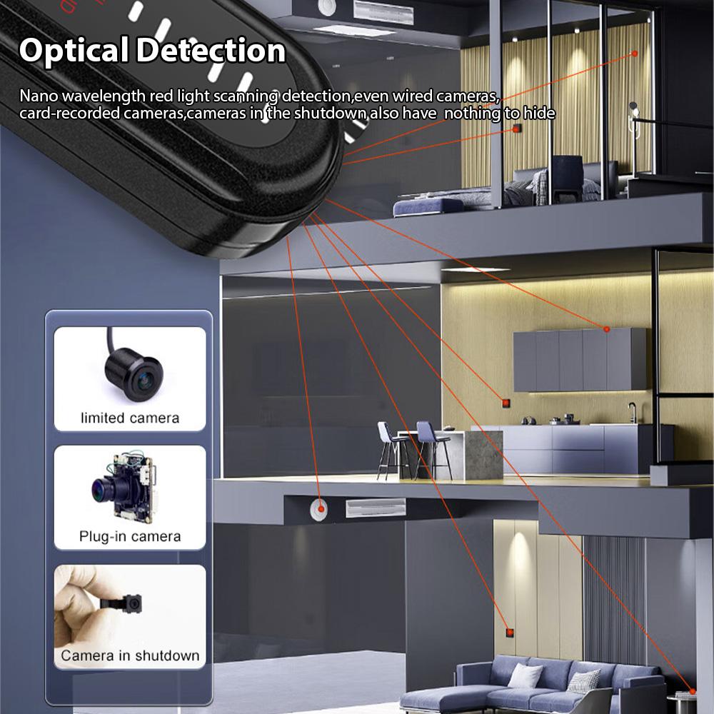 Detector de Câmera Sinal RF Inteligente Rastreador GPS Scanner Sensibilidade Ajustável Portátil Anti-furto
