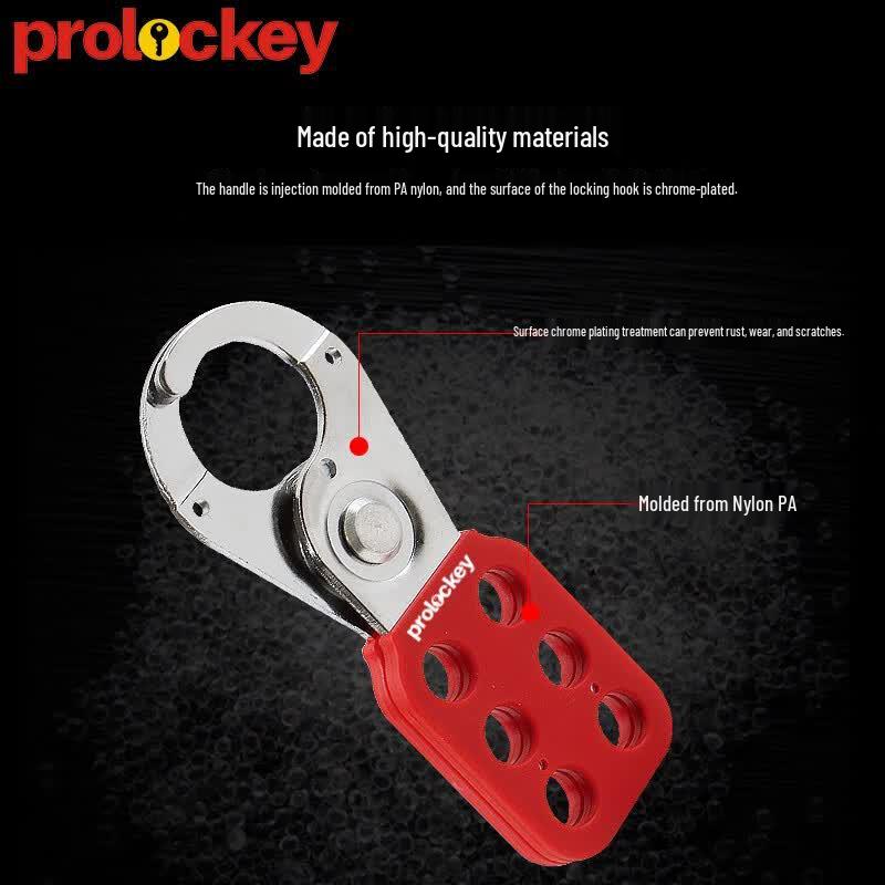 Prolockey 6-Hole Steel Safety Lockout Hasp